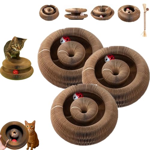 Pfotenwert Katzenloop, Katzenwirbel Katzenliebling, Foldable Convenient Katzenspielzeug, EIN mitwachsender Spielplatz, der die tiefsten Instinkte Ihrer Katze befriedigt (Stil-1,3PCS) von Snrtevu
