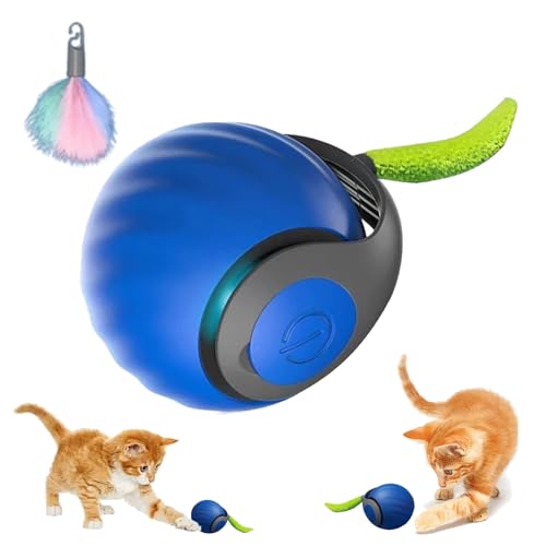 Snrtevu Chase Master Pro, Chase Master Pro Katzenspielzeug, Speedy Tail 2.0, Speedy Tail Katzenspielzeug, Automatisches Katzenspielzeugs Interaktiven Katzenspielzeugballs Lindert äNgste (1pc Blau) von Snrtevu