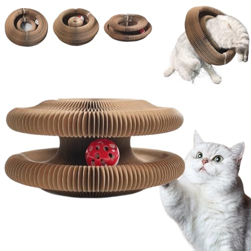 Snrtevu Jagdkuschel Cocoon - Mit 3in1 Funktion, Kratzkokon Mit Ball, Magische Orgel Katzenkratzbrett, Katzenspielzeug Selbstbeschäftigung, Vielfältige Formen, Unendliche Spaß (1PC) von Snrtevu