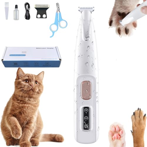 Snrtevu Pawfectheaven Pawtrimmer, Pfotentrimmer Für Hunde, Hundepfoten Trimmer Mit Led Licht, Extra Leise, Pfoten Trimmer Für Kleine Hunde Für Pfoten, Augen, Ohren, Gesicht, Körp (1PC) von Snrtevu