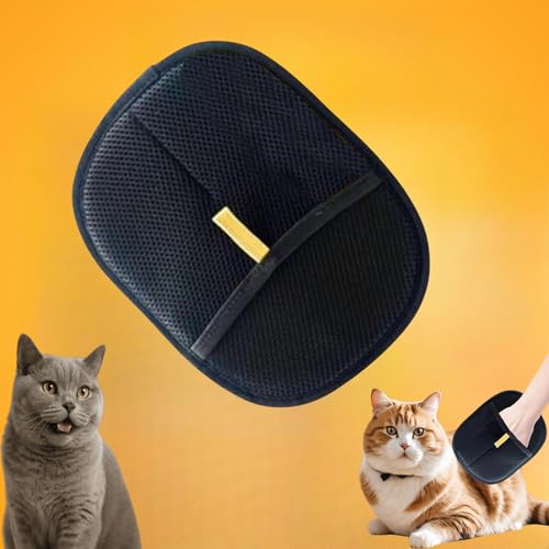 Snrtevu Doppelseitige Tierpflegehandschuhe, Wiederverwendbare Handschuhe zur Tierhaarentfernung, Katzenhandschuh, Hundehandschuh (eins) von Snrtevu