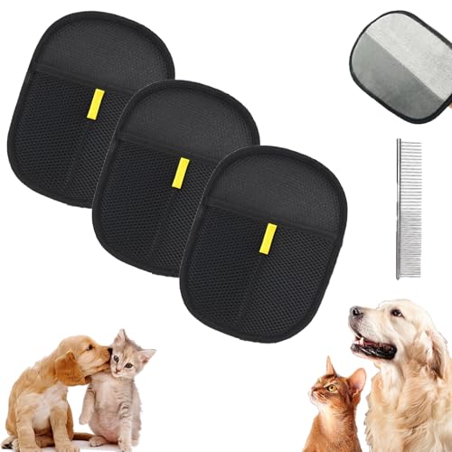 Snrtevu Tierhaar-entferner-Handschuhe, Tierhaar Tschüss, Tierhaarentferner Handschuh nimmt Tierhaare mühelos auf, Antistatische, Funktioniert überall: Teppich, Sofa, Bettwäsche, Auto (3PCS,Normale) Snrtevu Tierhaar-entferner-Handschuhe, Tierhaar Tschüss, Tierhaarentferner Handschuh nimmt Tierhaare mühelos auf, Antistatische, Funktioniert überall: Teppich, Sofa, Bettwäsche, Auto (3PCS,Normale) von Snrtevu