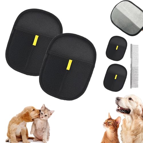 Snrtevu Tierhaar-entferner-Handschuhe, Tierhaar Tschüss, Tierhaarentferner Handschuh nimmt Tierhaare mühelos auf, Antistatische, Funktioniert überall: Teppich, Sofa, Bettwäsche, Auto (2PCS,Verdickte) Snrtevu Tierhaar-entferner-Handschuhe, Tierhaar Tschüss, Tierhaarentferner Handschuh nimmt Tierhaare mühelos auf, Antistatische, Funktioniert überall: Teppich, Sofa, Bettwäsche, Auto (2PCS,Verdickte) von Snrtevu