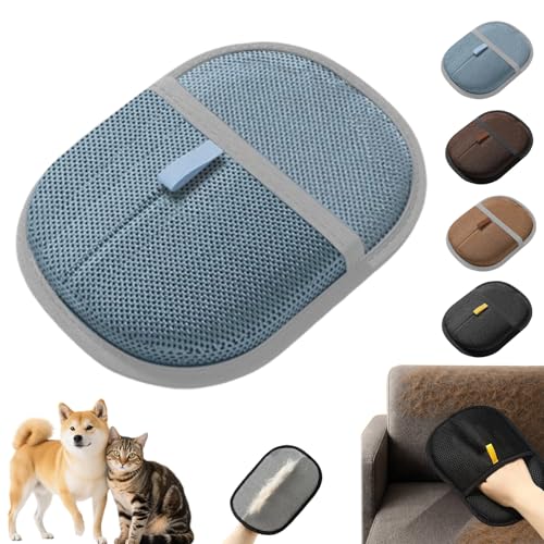 Snrtevu Tierhaarentferner Handschuh, 2025 Neu Pet Hair Remover Glove, Wiederverwendbare Antistatische Haarentfernungshandschuh FüR Haustiere, FüR Verwendet Reinigung Haarentfernung (Blau,1PC) von Snrtevu