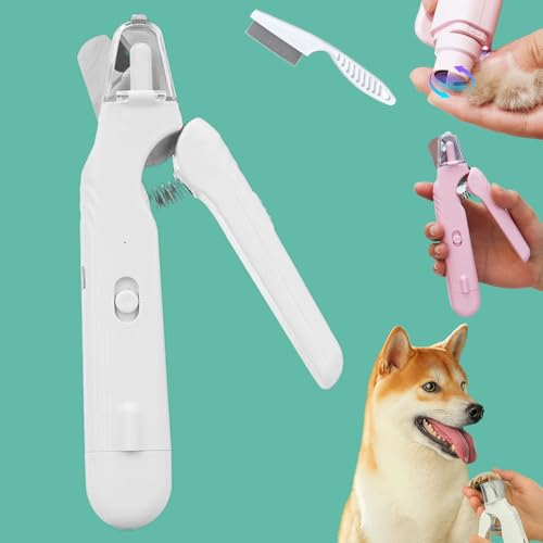 The Safetrim by Pupnourish, Pupnourish Nail Trimmer, 2 In1 Design Precision Trimming and Grinding, Cat Nail Clippers with Safety Guard and Led Lights, for Small Medium Large Dogs Cats (C) von Snrtevu