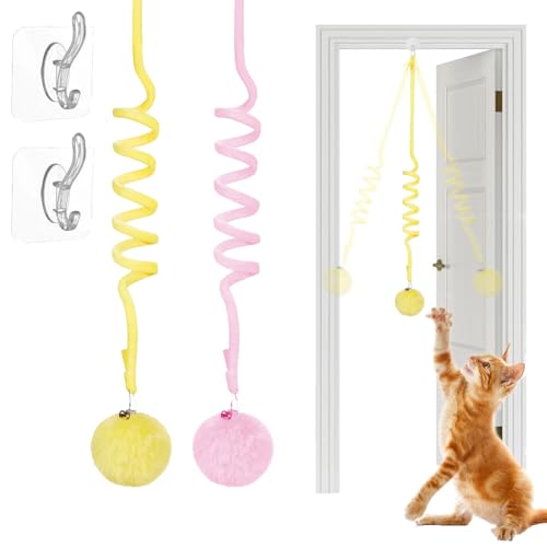 Tier-Herzen Interaktives Katzen Gummizug Spielzeug, Katzenspielzeug Hängende Türrahmen, Katzenspielzeug Türrahmen Selbstspielend, Mit Glocke Interaktives Für Indoor Kätzchen Verfolgungsjagd (2PCS-3) Tier-Herzen Interaktives Katzen Gummizug Spielzeug, Katzenspielzeug Hängende Türrahmen, Katzenspielzeug Türrahmen Selbstspielend, Mit Glocke Interaktives Für Indoor Kätzchen Verfolgungsjagd (2PCS-3) von Snrtevu