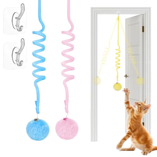 Tier-Herzen Interaktives Katzen Gummizug Spielzeug, Katzenspielzeug Hängende Türrahmen, Katzenspielzeug Türrahmen Selbstspielend, Mit Glocke Interaktives Für Indoor Kätzchen Verfolgungsjagd (2PCS-2) Tier-Herzen Interaktives Katzen Gummizug Spielzeug, Katzenspielzeug Hängende Türrahmen, Katzenspielzeug Türrahmen Selbstspielend, Mit Glocke Interaktives Für Indoor Kätzchen Verfolgungsjagd (2PCS-2) von Snrtevu