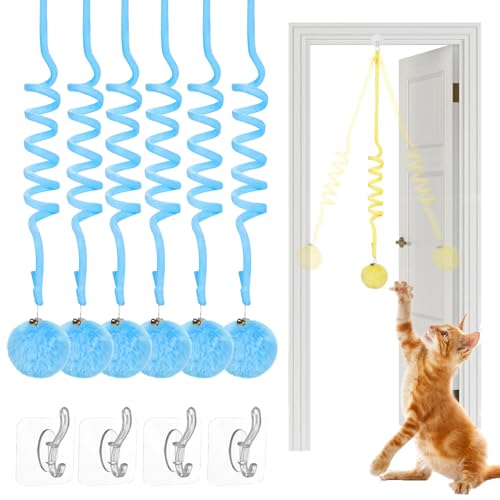 Tier-Herzen Interaktives Katzen Gummizug Spielzeug, Katzenspielzeug Hängende Türrahmen, Katzenspielzeug Türrahmen Selbstspielend, Mit Glocke Interaktives Für Indoor Kätzchen Verfolgungsjagd (Blue-3) Tier-Herzen Interaktives Katzen Gummizug Spielzeug, Katzenspielzeug Hängende Türrahmen, Katzenspielzeug Türrahmen Selbstspielend, Mit Glocke Interaktives Für Indoor Kätzchen Verfolgungsjagd (Blue-3) von Snrtevu