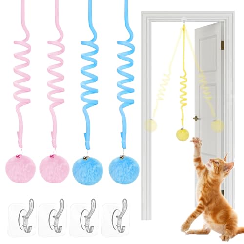 Tier-Herzen Interaktives Katzen Gummizug Spielzeug, Katzenspielzeug Hängende Türrahmen, Katzenspielzeug Türrahmen Selbstspielend, Mit Glocke Interaktives Für Indoor Kätzchen Verfolgungsjagd (4PCS-5) Tier-Herzen Interaktives Katzen Gummizug Spielzeug, Katzenspielzeug Hängende Türrahmen, Katzenspielzeug Türrahmen Selbstspielend, Mit Glocke Interaktives Für Indoor Kätzchen Verfolgungsjagd (4PCS-5) von Snrtevu
