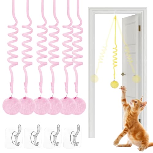 Tier-Herzen Interaktives Katzen Gummizug Spielzeug, Katzenspielzeug Hängende Türrahmen, Katzenspielzeug Türrahmen Selbstspielend, Mit Glocke Interaktives Für Indoor Kätzchen Verfolgungsjagd (PINK-3) Tier-Herzen Interaktives Katzen Gummizug Spielzeug, Katzenspielzeug Hängende Türrahmen, Katzenspielzeug Türrahmen Selbstspielend, Mit Glocke Interaktives Für Indoor Kätzchen Verfolgungsjagd (PINK-3) von Snrtevu