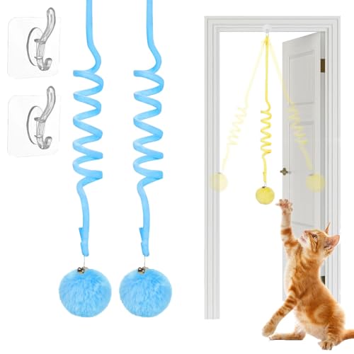 Tier-Herzen Interaktives Katzen Gummizug Spielzeug, Katzenspielzeug Hängende Türrahmen, Katzenspielzeug Türrahmen Selbstspielend, Mit Glocke Interaktives Für Indoor Kätzchen Verfolgungsjagd (Blue-1) Tier-Herzen Interaktives Katzen Gummizug Spielzeug, Katzenspielzeug Hängende Türrahmen, Katzenspielzeug Türrahmen Selbstspielend, Mit Glocke Interaktives Für Indoor Kätzchen Verfolgungsjagd (Blue-1) von Snrtevu