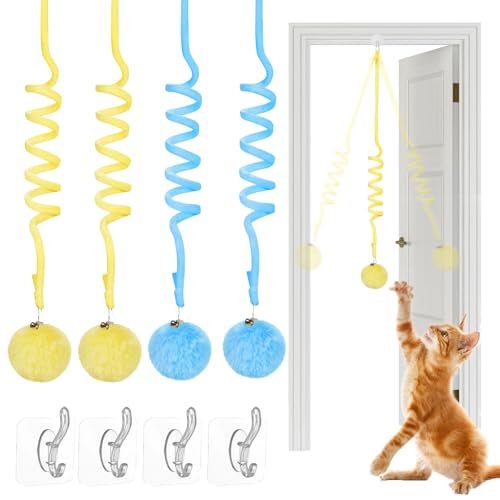 Tier-Herzen Interaktives Katzen Gummizug Spielzeug, Katzenspielzeug Hängende Türrahmen, Katzenspielzeug Türrahmen Selbstspielend, Mit Glocke Interaktives Für Indoor Kätzchen Verfolgungsjagd (4PCS-4) Tier-Herzen Interaktives Katzen Gummizug Spielzeug, Katzenspielzeug Hängende Türrahmen, Katzenspielzeug Türrahmen Selbstspielend, Mit Glocke Interaktives Für Indoor Kätzchen Verfolgungsjagd (4PCS-4) von Snrtevu