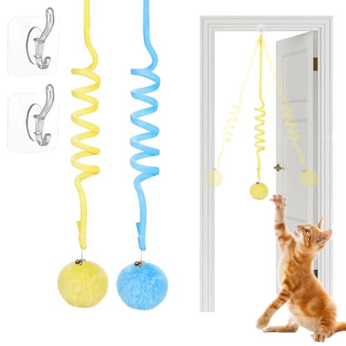Tier-Herzen Interaktives Katzen Gummizug Spielzeug, Katzenspielzeug Hängende Türrahmen, Katzenspielzeug Türrahmen Selbstspielend, Mit Glocke Interaktives Für Indoor Kätzchen Verfolgungsjagd (2PCS-1) Tier-Herzen Interaktives Katzen Gummizug Spielzeug, Katzenspielzeug Hängende Türrahmen, Katzenspielzeug Türrahmen Selbstspielend, Mit Glocke Interaktives Für Indoor Kätzchen Verfolgungsjagd (2PCS-1) von Snrtevu