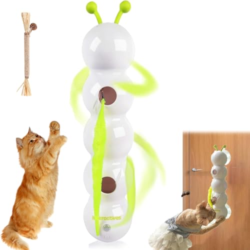 Wusel Wurm, Smart Motion Katzenspielzeug Mit Wurmdesign, Smart Interactive Caterpillar, Wall Mounted, Smart Sensor, Playground On Your Wall for Indoor Cats (1PC) von Snrtevu