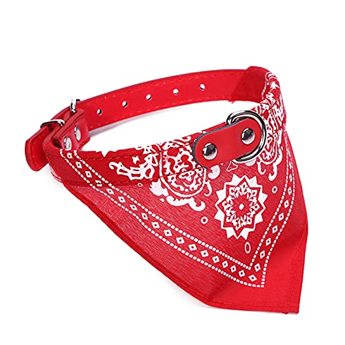 Hunde-Bandana Halsband justierbarer Katze Pet Halstuch Halsband mit Printed Dreieckstuch, rot, XL von Snufeve