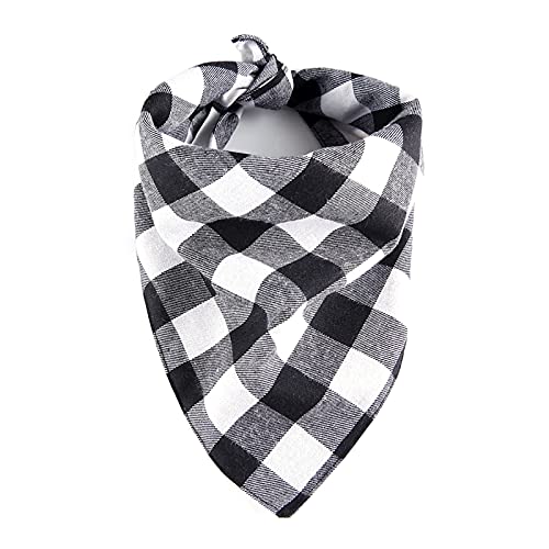 Klassisches Rot Schwarz Plaid Hund Bandana-Katze-Welpen Kerchief Pet Grooming Zubehör Pet Halstuch Schal Hund Speichel-Tuch, B, L von Snufeve