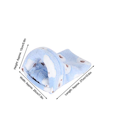 Haustier Winter Warm House, herausnehmbares Haustierbett maschinenwaschbar für Meerschweinchen für Igel für Chinchillas(Blau, m) von Snufeve6