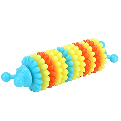 Snufeve6 Hunde-Reinigungs-Zähne-Spielzeug, praktisches Haustier-Kauspielzeug Raupenform-Hundekauspielzeug für Unterhaltung für Hunde(Blau) von Snufeve6