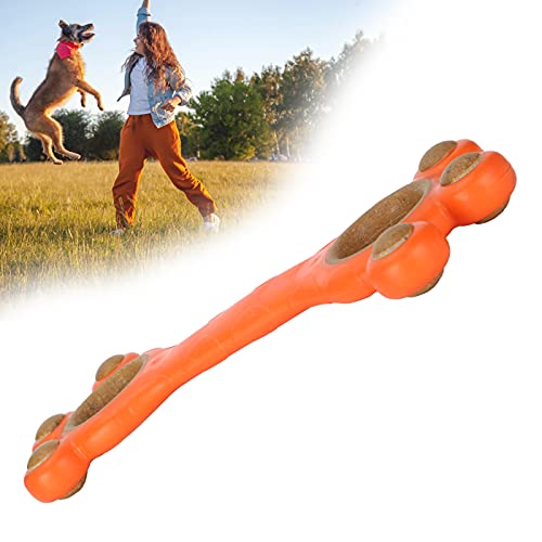 Snufeve6 Hundeknochenspielzeug, ungiftiges Hundezahnspielzeug für Welpenhunde zum interaktiven Spielen zum Zähneknirschen(orange) von Snufeve6