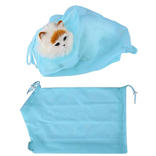 Snufeve6 Katzenpflegetasche, verstellbare strapazierfähige Katzenbadetasche für die Katzenpflege(Himmelblau) von Snufeve6