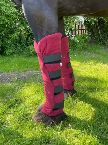 Fleece Gamaschen von Snuggy Hoods - 5 Farben, 5 Größen (Burgunderrot, XS) von Snuggy Hoods