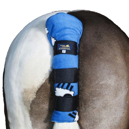 Fleece Schweifschutz für Pferde und Ponys von Snuggy Hoods - 5 Farben, 5 Größen (Blaue Schafe, L) von Snuggy Hoods