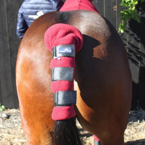 Fleece Schweifschutz für Pferde und Ponys von Snuggy Hoods - 5 Farben, 5 Größen (Burgunderrot, XS) von Snuggy Hoods