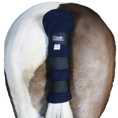 Fleece Schweifschutz für Pferde und Ponys von Snuggy Hoods - 5 Farben, 5 Größen (Marineblau, L) von Snuggy Hoods