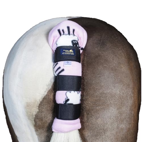 Fleece Schweifschutz für Pferde und Ponys von Snuggy Hoods - 5 Farben, 5 Größen (Pinke Schafe, M) von Snuggy Hoods
