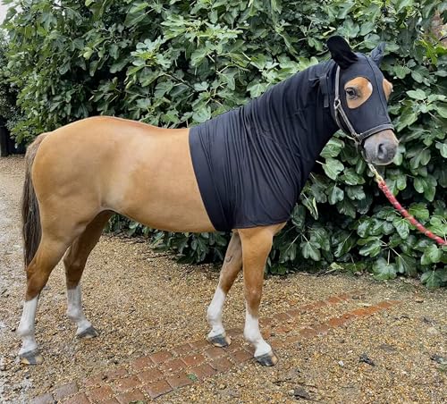 Wetterfeste Kapuze für Pferde - Turn Out Hood von Snuggy Hoods - Überzieh-Version - 3 Farben, 8 Größen (Dunkelblau, XXL) von Snuggy Hoods