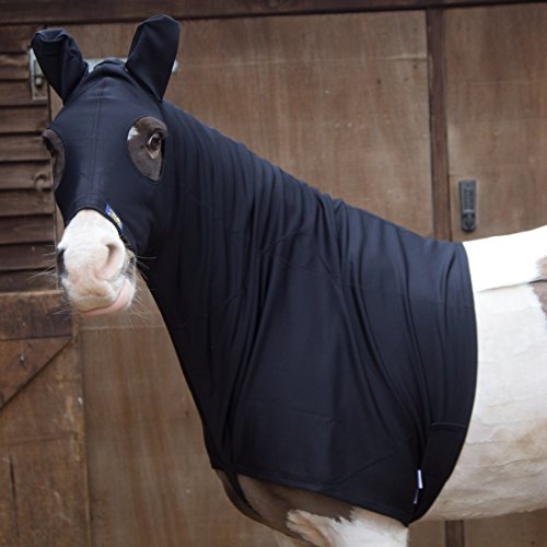 Wetterfeste Kapuze für Pferde - Turn Out Hood von Snuggy Hoods - Überzieh-Version - 3 Farben, 8 Größen (Schwarz, XS) von Snuggy Hoods