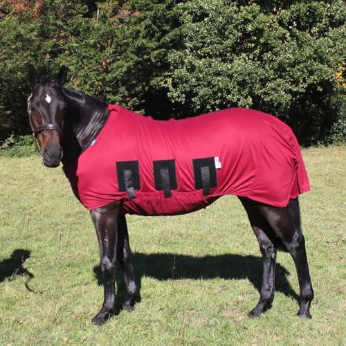 Winterdecke für Pferde von Snuggy Hoods - Winter Under Rug - effektiver Wetterschutz - 3 Farben, 11 Größen (Burgunderrot, 4'6" ca. 140 cm) von Snuggy Hoods