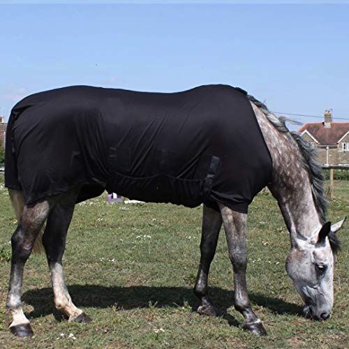 Winterdecke für Pferde von Snuggy Hoods - Winter Under Rug - effektiver Wetterschutz - 3 Farben, 11 Größen (Schwarz, 7'0" ca. 213 cm) von Snuggy Hoods