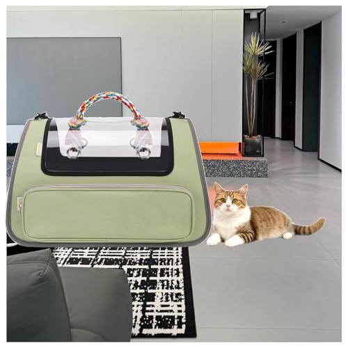 Katzentasche Faltbar und Atmungsaktiv Katzentasche Transporttasche , für Reisen im Flugzeug, Auto oder Zug Transportbox Katze für Katzen Kleiner Hund Welpe,Green Katzentasche Faltbar und Atmungsaktiv Katzentasche Transporttasche , für Reisen im Flugzeug, Auto oder Zug Transportbox Katze für Katzen Kleiner Hund Welpe,Green von Snyucve