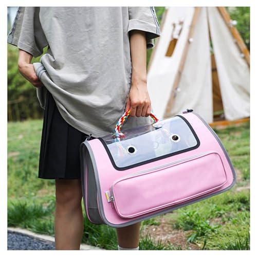 Katzentransporttasche Faltbar und Atmungsaktiv Katzen Transportbox , mit Einstellbar Schultergurt Transportbox Katze für Katzen Kleiner Hund Welpe,Pink Katzentransporttasche Faltbar und Atmungsaktiv Katzen Transportbox , mit Einstellbar Schultergurt Transportbox Katze für Katzen Kleiner Hund Welpe,Pink von Snyucve