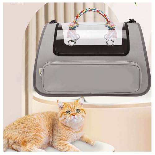 Katzentransporttasche Faltbar und Atmungsaktiv Katzentransportbox , mit Einstellbar Schultergurt Katzentragetasche für große Katzen und Welpen bis 7kg,Gray Katzentransporttasche Faltbar und Atmungsaktiv Katzentransportbox , mit Einstellbar Schultergurt Katzentragetasche für große Katzen und Welpen bis 7kg,Gray von Snyucve