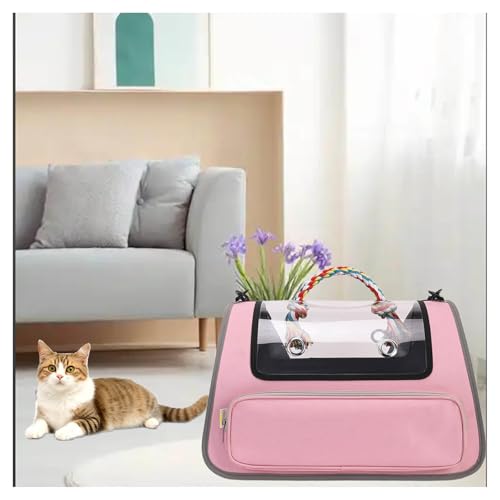 Katzentransporttasche Faltbar und Atmungsaktiv Transportbox Katze , für Reisen im Flugzeug, Auto oder Zug Transporttasche Hund für Katzen Kleiner Hund Welpe,Pink Katzentransporttasche Faltbar und Atmungsaktiv Transportbox Katze , für Reisen im Flugzeug, Auto oder Zug Transporttasche Hund für Katzen Kleiner Hund Welpe,Pink von Snyucve