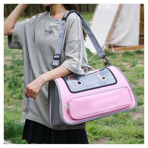 Transporttasche Katze Faltbar und Atmungsaktiv Katzen Transportboxen , mit Einstellbar Schultergurt Tiertransportbox für große Katzen und Welpen bis 7kg,Pink Transporttasche Katze Faltbar und Atmungsaktiv Katzen Transportboxen , mit Einstellbar Schultergurt Tiertransportbox für große Katzen und Welpen bis 7kg,Pink von Snyucve