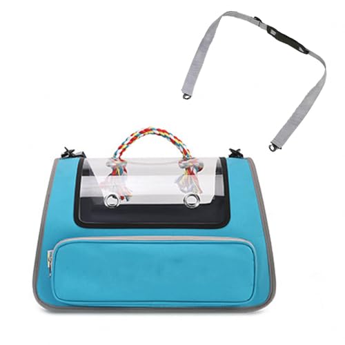 Transporttasche Katze Faltbar und Atmungsaktiv Katzenbox Transportbox ， für Reisen im Flugzeug, Auto oder Zug Katzen Transport Tasche für Katzen Kleiner Hund Welpe,Blue von Snyucve