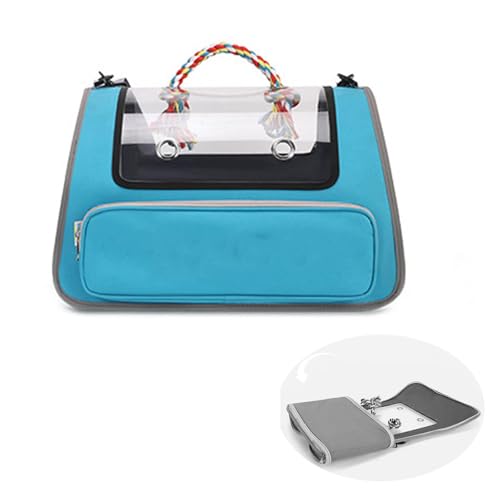 Transporttasche Katze Faltbar und Atmungsaktiv Katzenbox Transportbox ， mit Einstellbar Schultergurt Katzentasche Transporttasche für Katzen Kleiner Hund Welpe,Blue von Snyucve