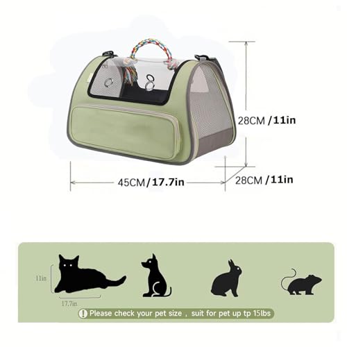 Transporttasche Katze Faltbar und Atmungsaktiv Katzentasche ， für Reisen im Flugzeug, Auto oder Zug Katze Transporttasche für große Katzen und Welpen bis 7kg,Pink von Snyucve