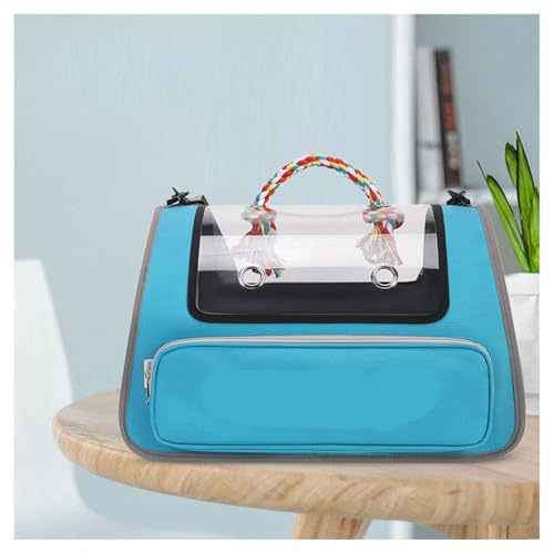 Transporttasche Katze Faltbar und Atmungsaktiv Katzentasche Transporttasche ， mit Einstellbar Schultergurt Katzen Transportboxen für Katzen Kleiner Hund Welpe,Blue von Snyucve