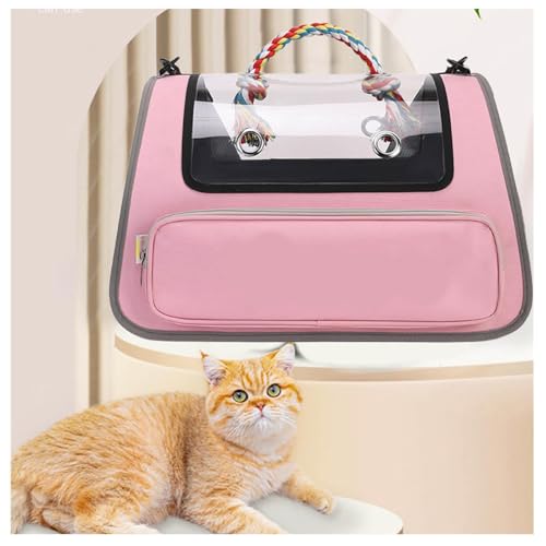 Transporttasche Katze Faltbar und Atmungsaktiv Tragetasche Katze , für Reisen im Flugzeug, Auto oder Zug Katzen Tragetasche für große Katzen und Welpen bis 7kg,Pink Transporttasche Katze Faltbar und Atmungsaktiv Tragetasche Katze , für Reisen im Flugzeug, Auto oder Zug Katzen Tragetasche für große Katzen und Welpen bis 7kg,Pink von Snyucve