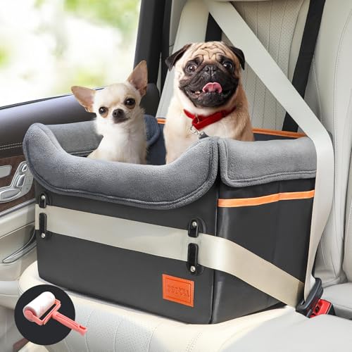 Doggo Autositz - Mittelgroßes Hundebett für kleine Hunde, wasserdichter Sitzerhöhung mit aufsteckbarem Geschirr und dicker Memory-Schaumpolsterung Doggo Autositz - Mittelgroßes Hundebett für kleine Hunde, wasserdichter Sitzerhöhung mit aufsteckbarem Geschirr und dicker Memory-Schaumpolsterung von Soboll