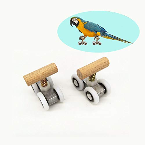 Papageien-Rollschuhe, interaktives Spielzeug für Graupapageien, Kakadus, Aras, S von Sobotoo