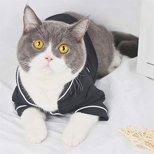 Sobotoo Haustier-Nachtwäsche, Hemd, Hunde-Pyjama, weich, für Welpen und Katzen, mit Knöpfen von Sobotoo