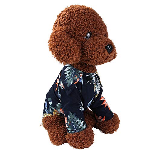 Sobotoo Hundehemd aus Baumwolle für kleine Hunde und Welpen, Sommerkleidung, für kleine und mittelgroße Hunde von Sobotoo