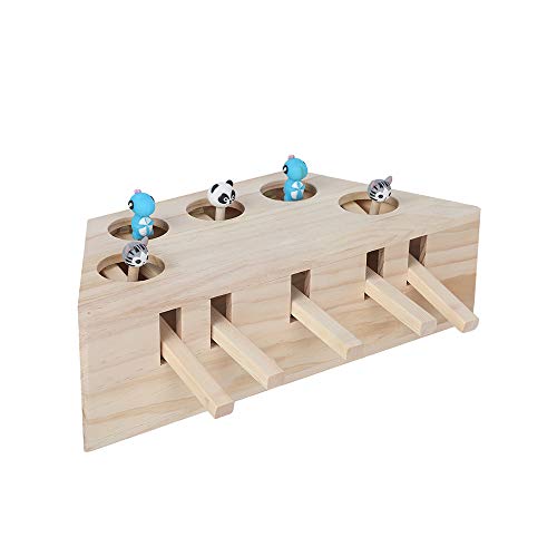 Sobotoo Interaktives Indoor Katzenspielzeug Puzzle Box Holz Übung Spielzeug Katze Punsch Spiel - Bestes Geschenk für jede Katze, Kätzchen oder ihren Besitzer Sobotoo Interaktives Indoor Katzenspielzeug Puzzle Box Holz Übung Spielzeug Katze Punsch Spiel - Bestes Geschenk für jede Katze, Kätzchen oder ihren Besitzer von Sobotoo