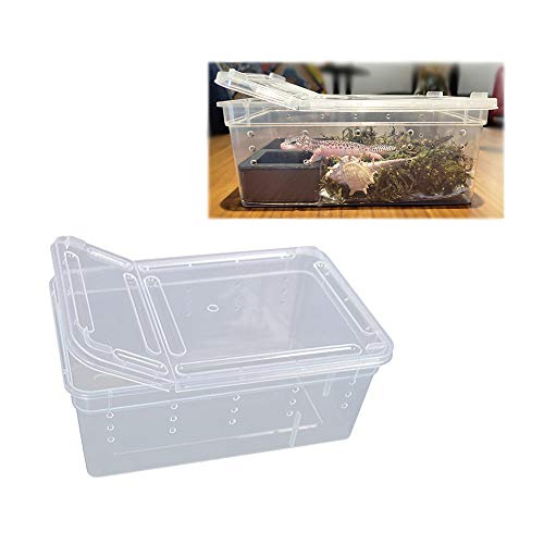Sobotoo Reptilien-Zuchtkasten aus Acryl, tragbar, für Mini-Haustierhäuser (weiß) von Sobotoo