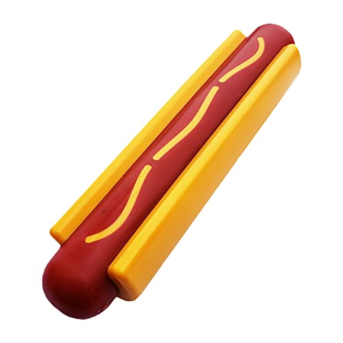 SodaPup Hot Dog – Langlebiges Kauspielzeug für Hunde, ungiftigem, haustiersicherem, lebensmittelechtem Nylonmaterial für geistige Stimulation, saubere Zähne, frischen Atem von SodaPup